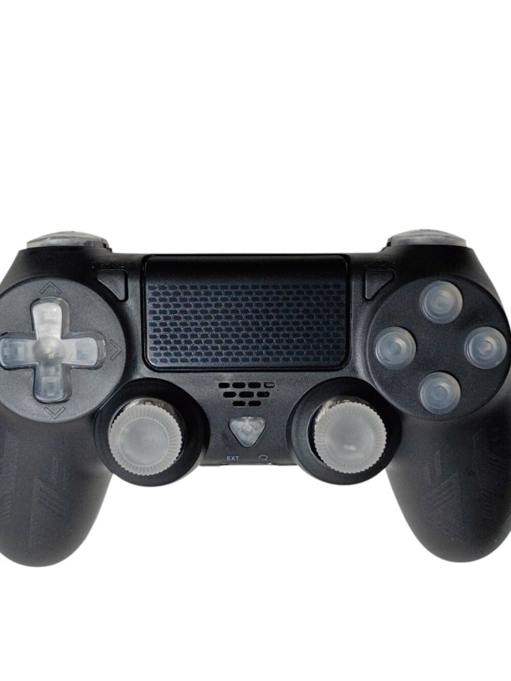 Wireless RGB Gaming Controller for PS4 / PC - Custom Clear Button Mod Black